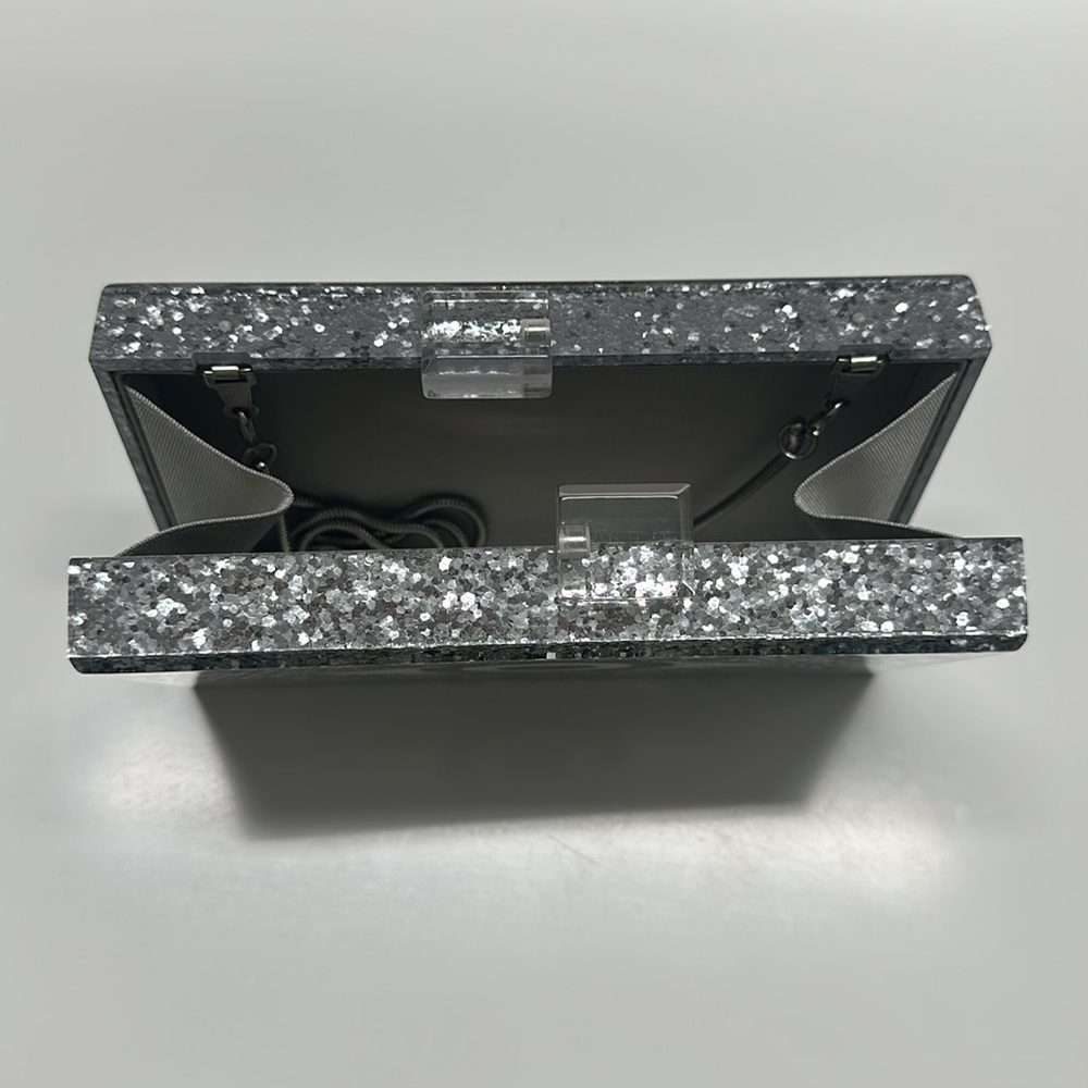 Sequined Eye Box Rectangular Clutch - image 6